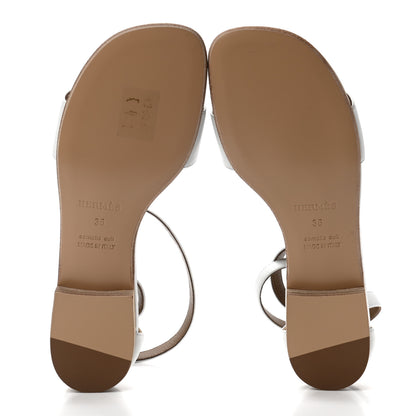 Hermes Calfskin Baia Sandals 36 White 5 of 8