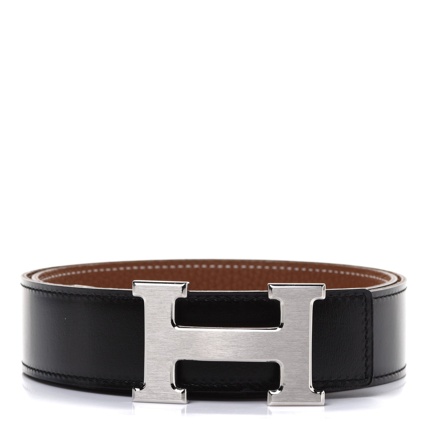Hermes Box Togo 32mm Constance H Belt 80 Black Gold 1 of 11
