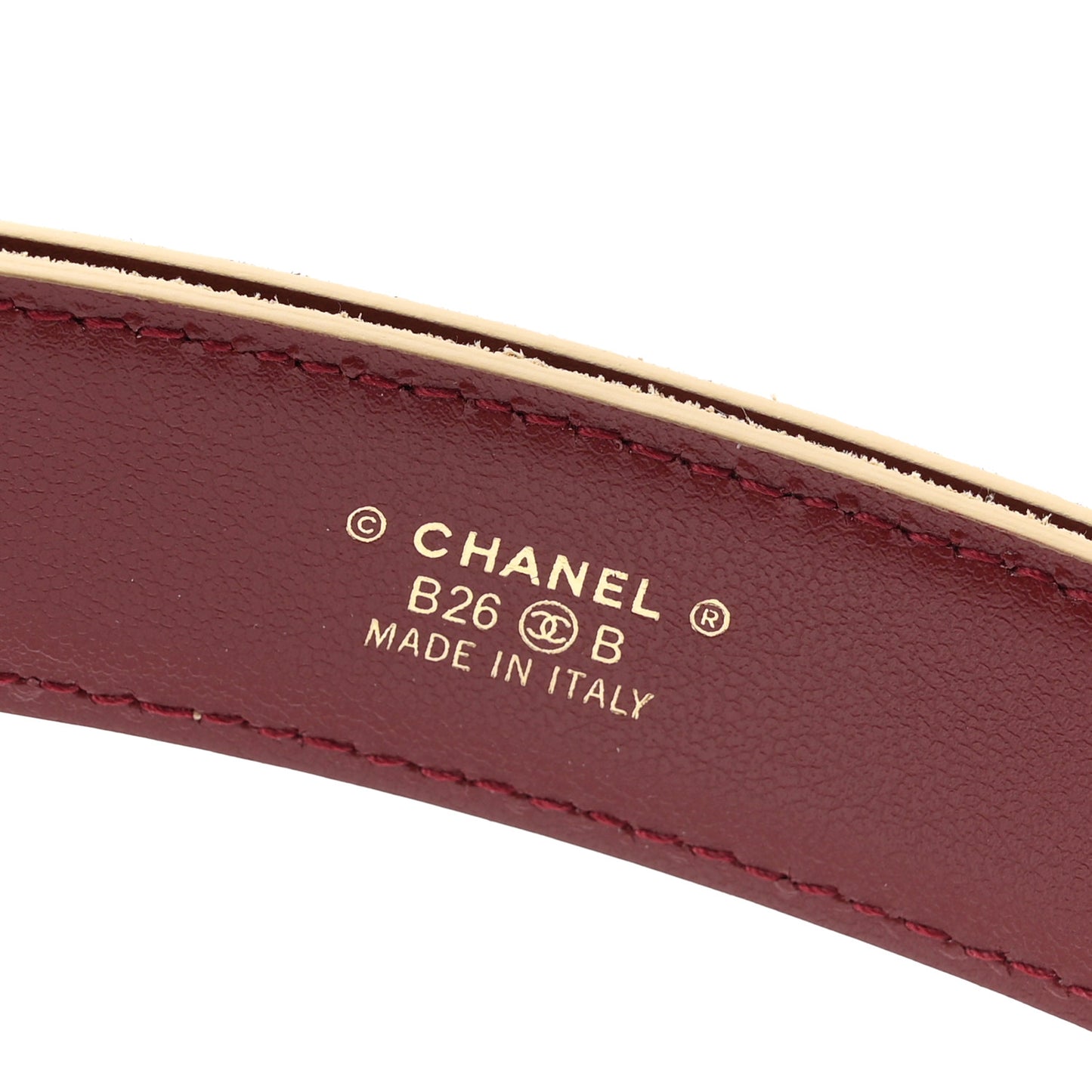 Suede CC Skinny Belt Dark Beige