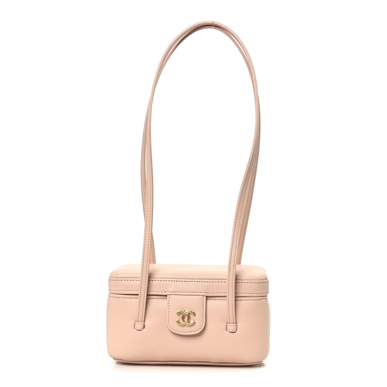 Chanel Shiny Caviar Preppy Coco Long Vanity With Strap Light Pink 1 of 12