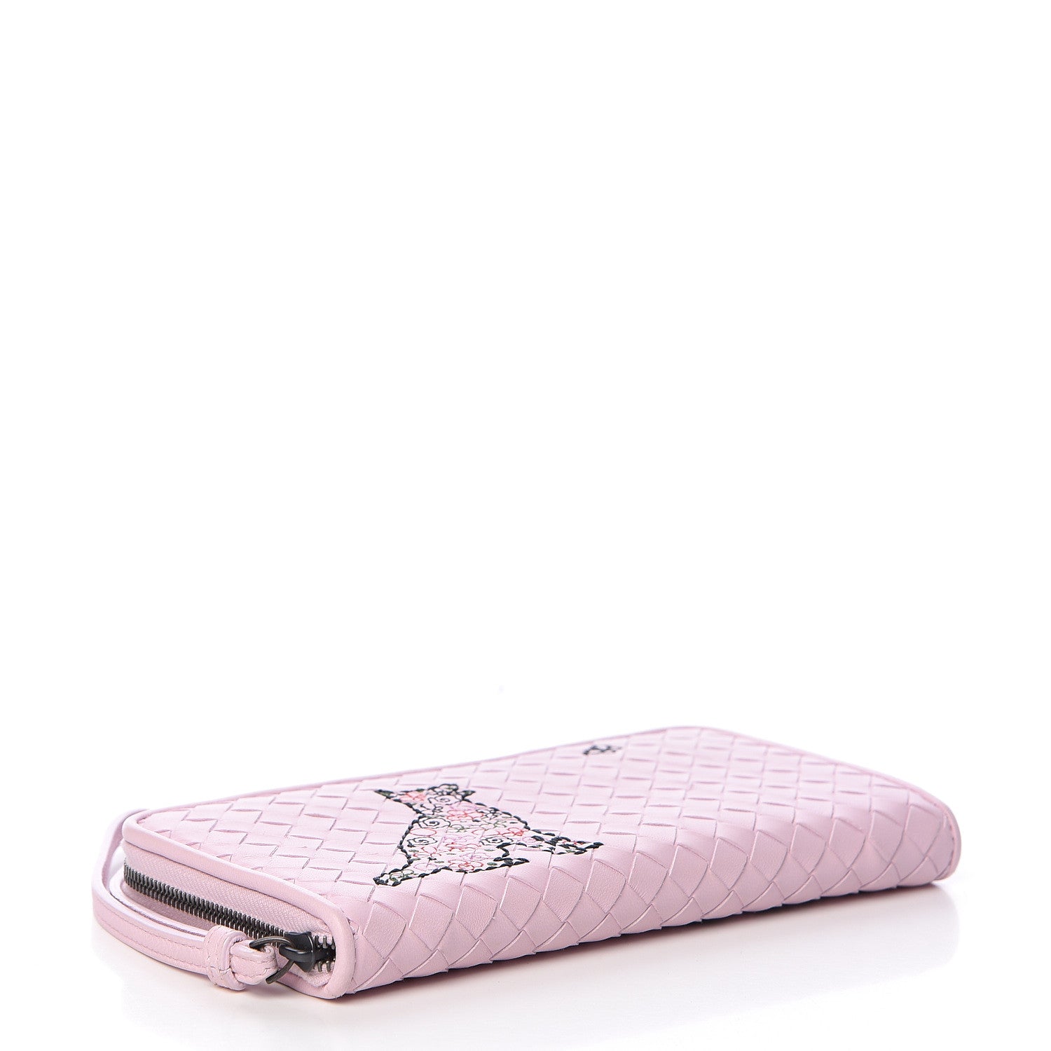 Bottega Veneta Nappa Intrecciato Zip Around Wallet Dragee 4 of 9