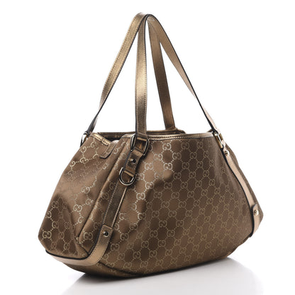 Gucci Satin Monogram Medium Abbey Shoulder Bag Bronze 3 of 14