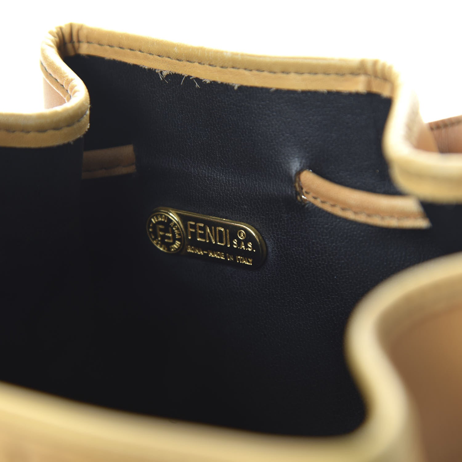 Fendi Pequin Bucket Bag Tobacco 8 of 9