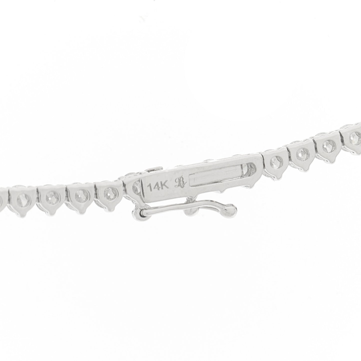 14K White Gold Diamond 13.20ctw Riviera Necklace