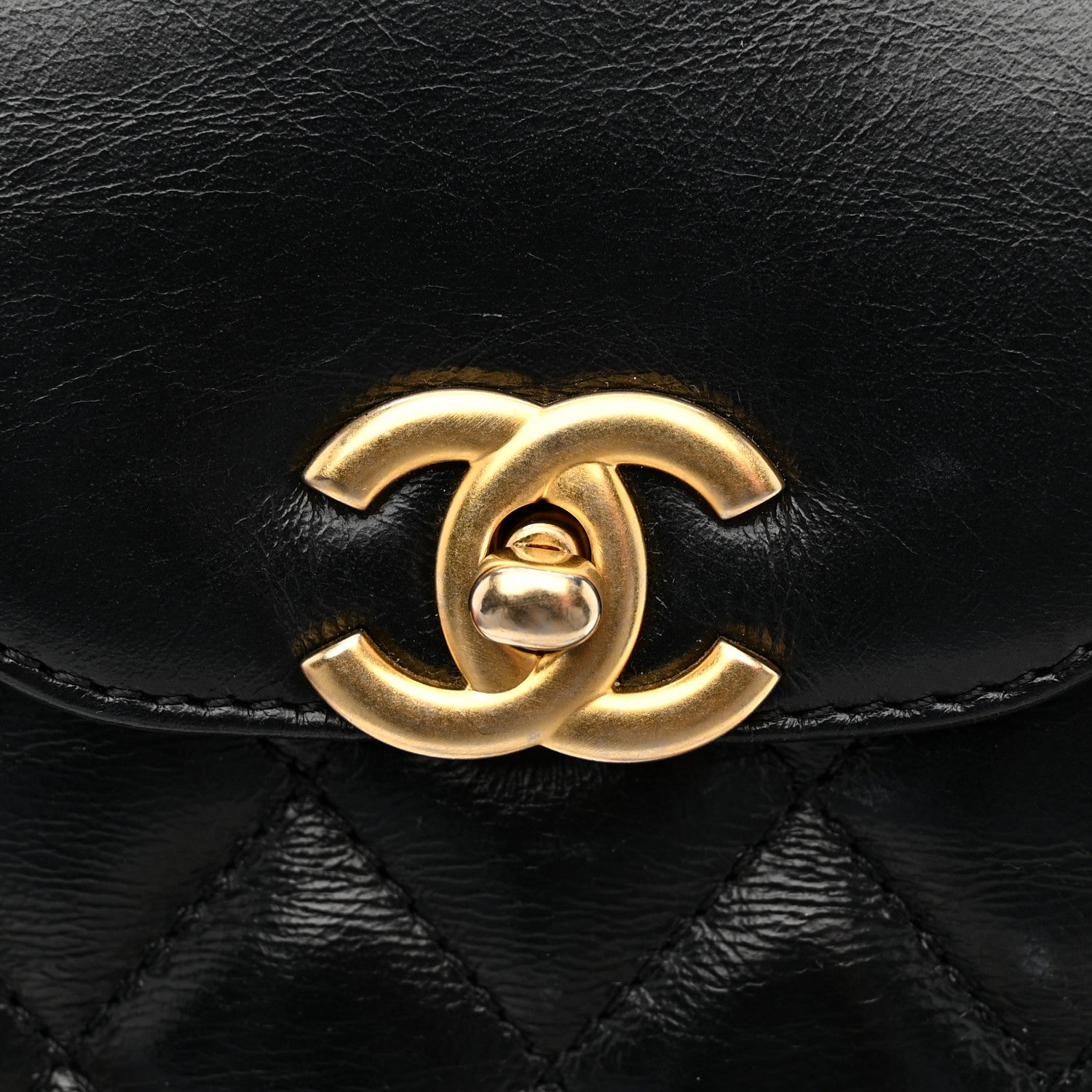 Chanel Shiny Aged Calfskin Quilted Nano Kelly Shopper Black Black 13 of 15