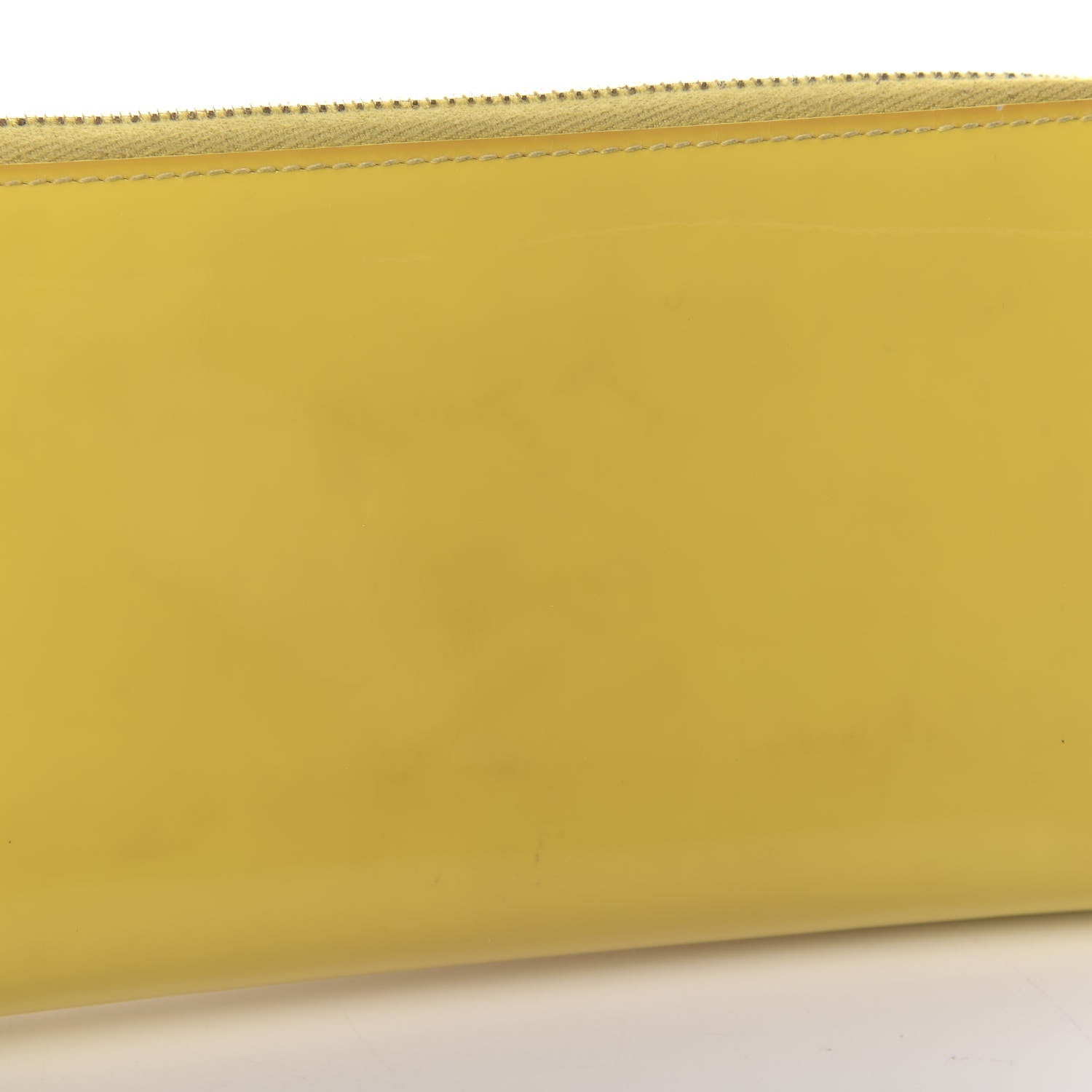 Saint Laurent Patent Calfskin Belle De Jour Zip Around Wallet Yellow 13 of 17