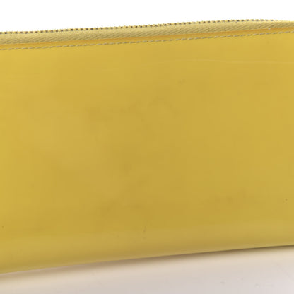 Saint Laurent Patent Calfskin Belle De Jour Zip Around Wallet Yellow 13 of 17