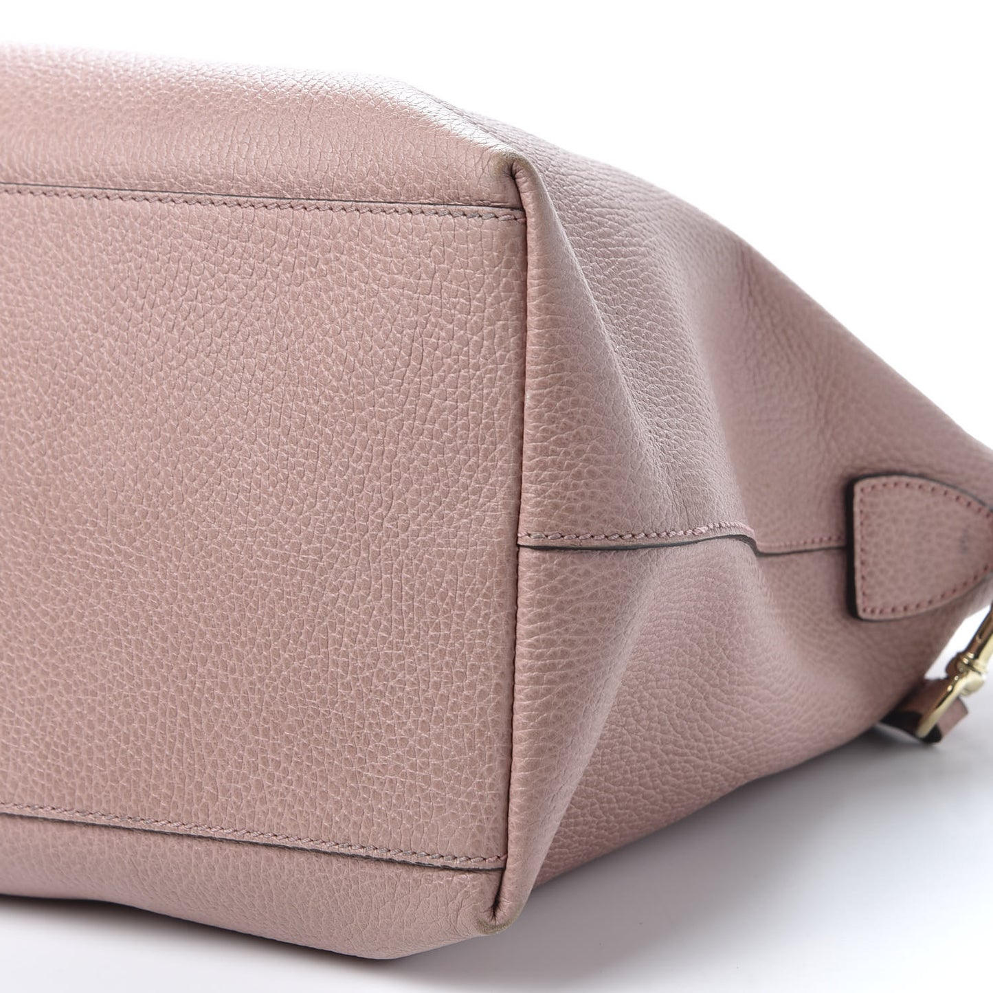 Dollar Calfskin Large GG Charm Dome Satchel Tote Soft Pink