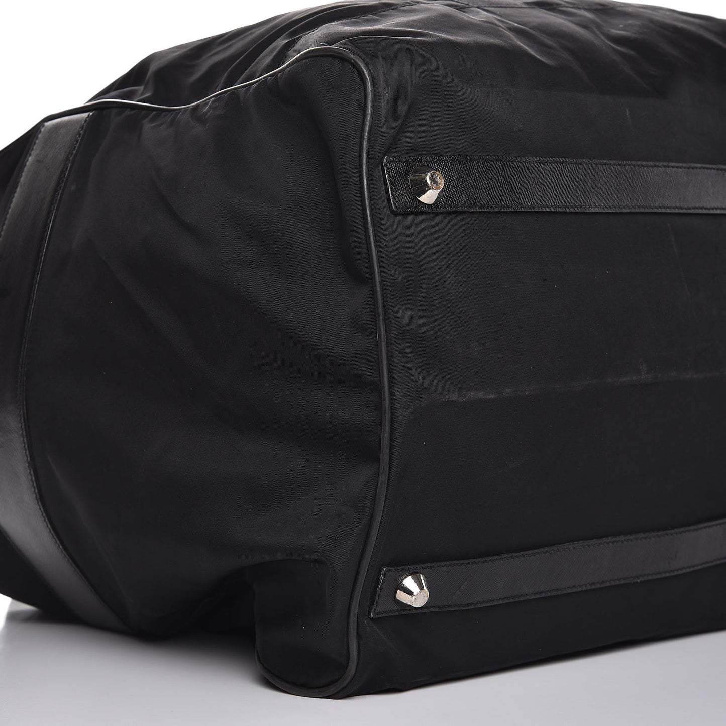 Tessuto Nylon Saffiano Viaggio Carry On Travel Bag Black