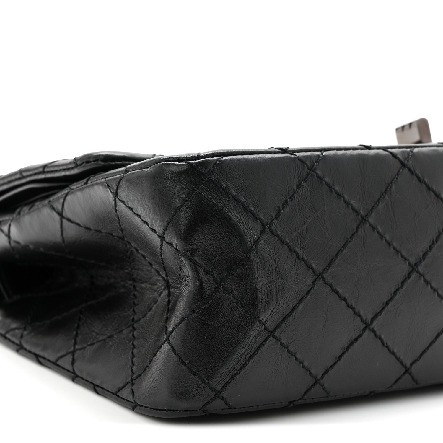 Chanel Aged Calfskin Quilted 2.55 Reissue 225 Flap So Black 9 of 11