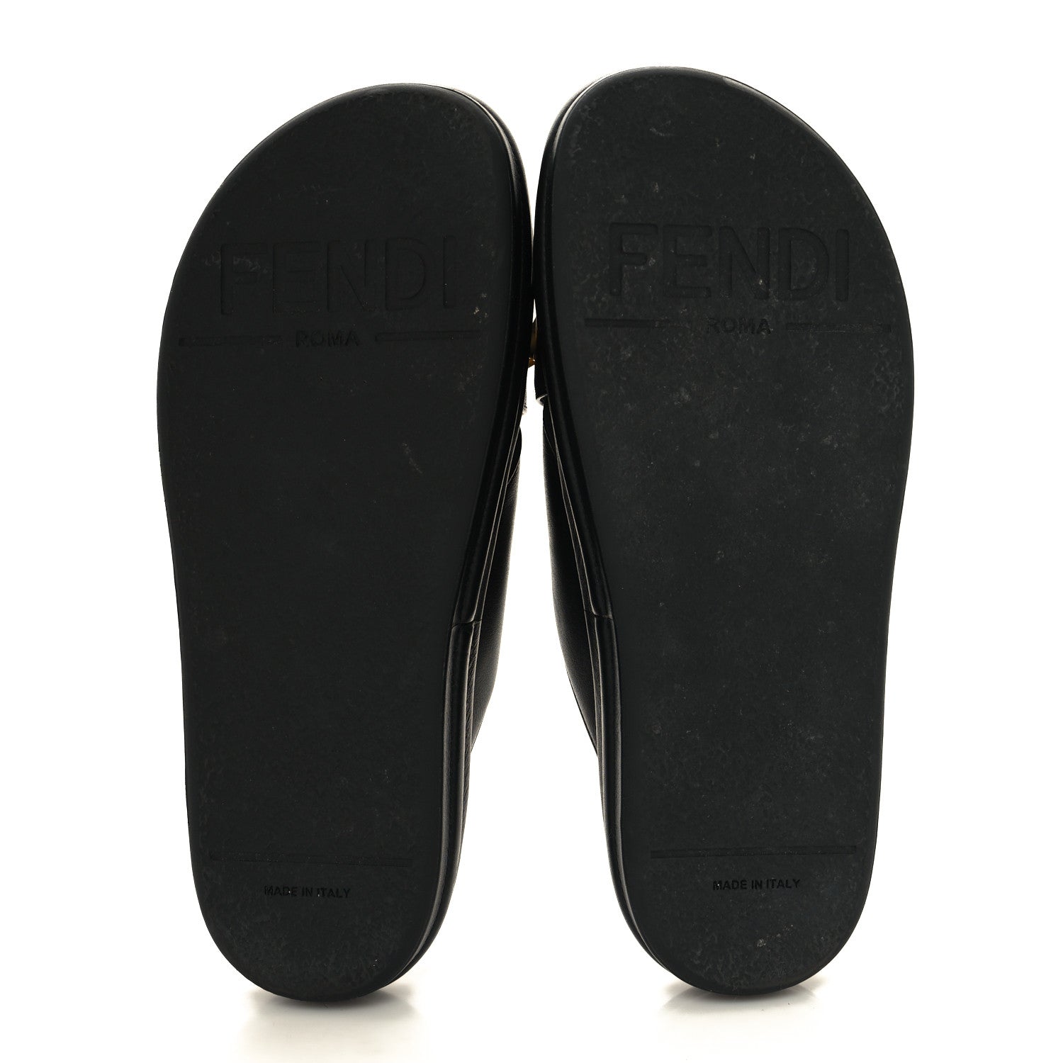 Fendi Vitello Womens Fendigraphy Slide Sandals 37.5 Black 5 of 8