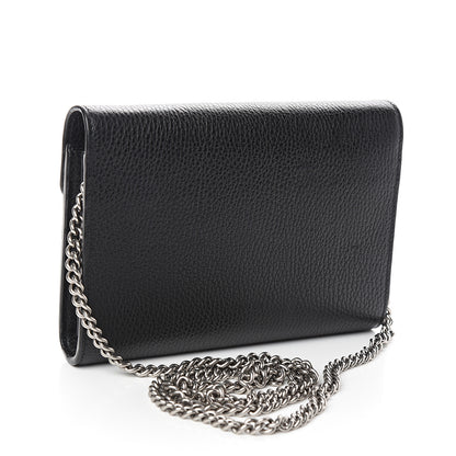 Gucci Calfskin Mini Dionysus Chain Wallet Black 2 of 10