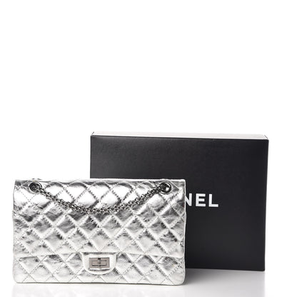 Chanel Metallic Aged Calfskin Quilted 2.55 Reissue 226 Flap Silver 11 of 11