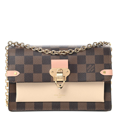 Louis Vuitton Damier Ebene Vavin Chain Wallet Creme 1 of 10