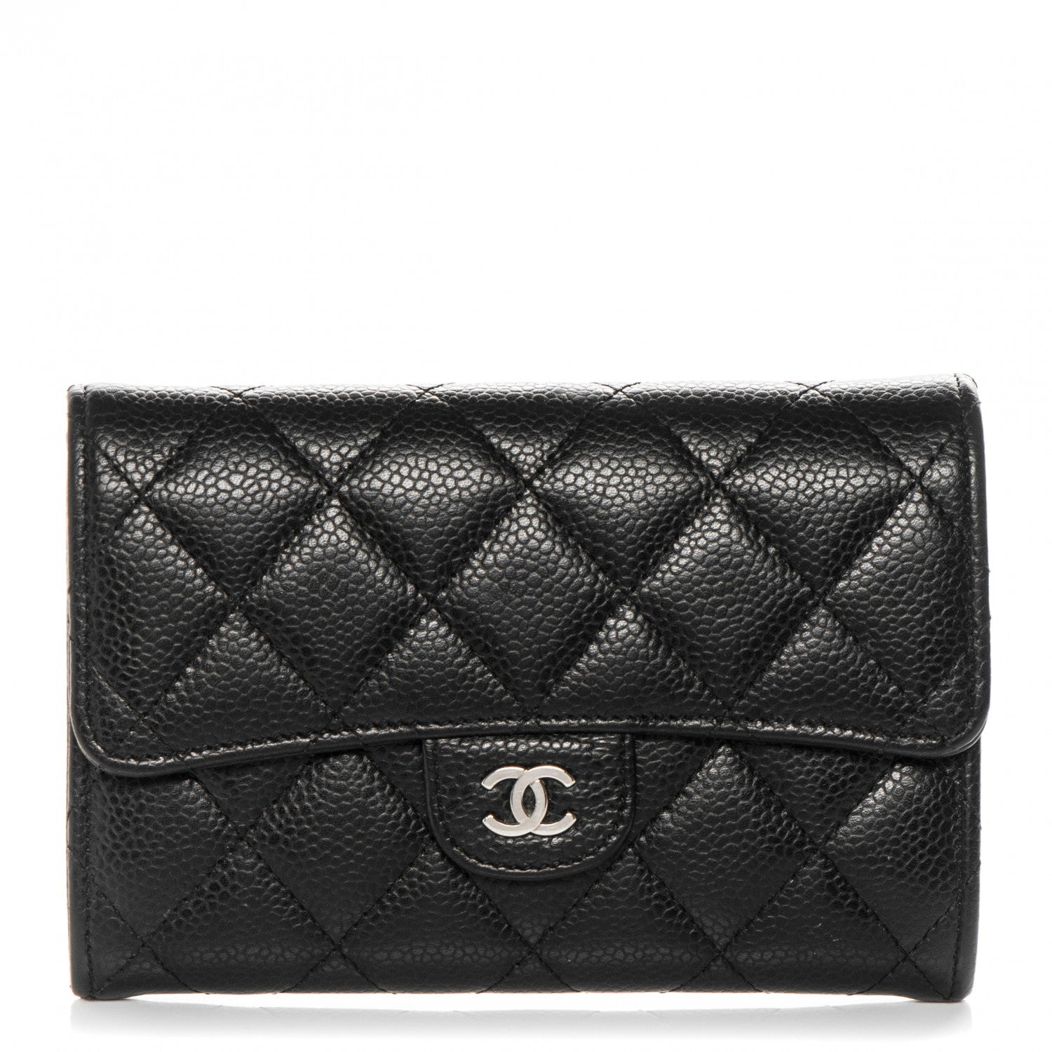 Chanel Caviar Quilted Small Flap Wallet Black 1 of 7