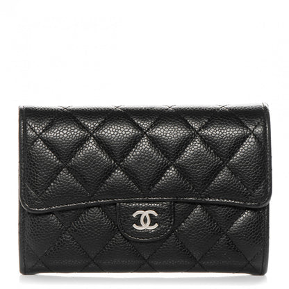 Chanel Caviar Quilted Small Flap Wallet Black 1 of 7