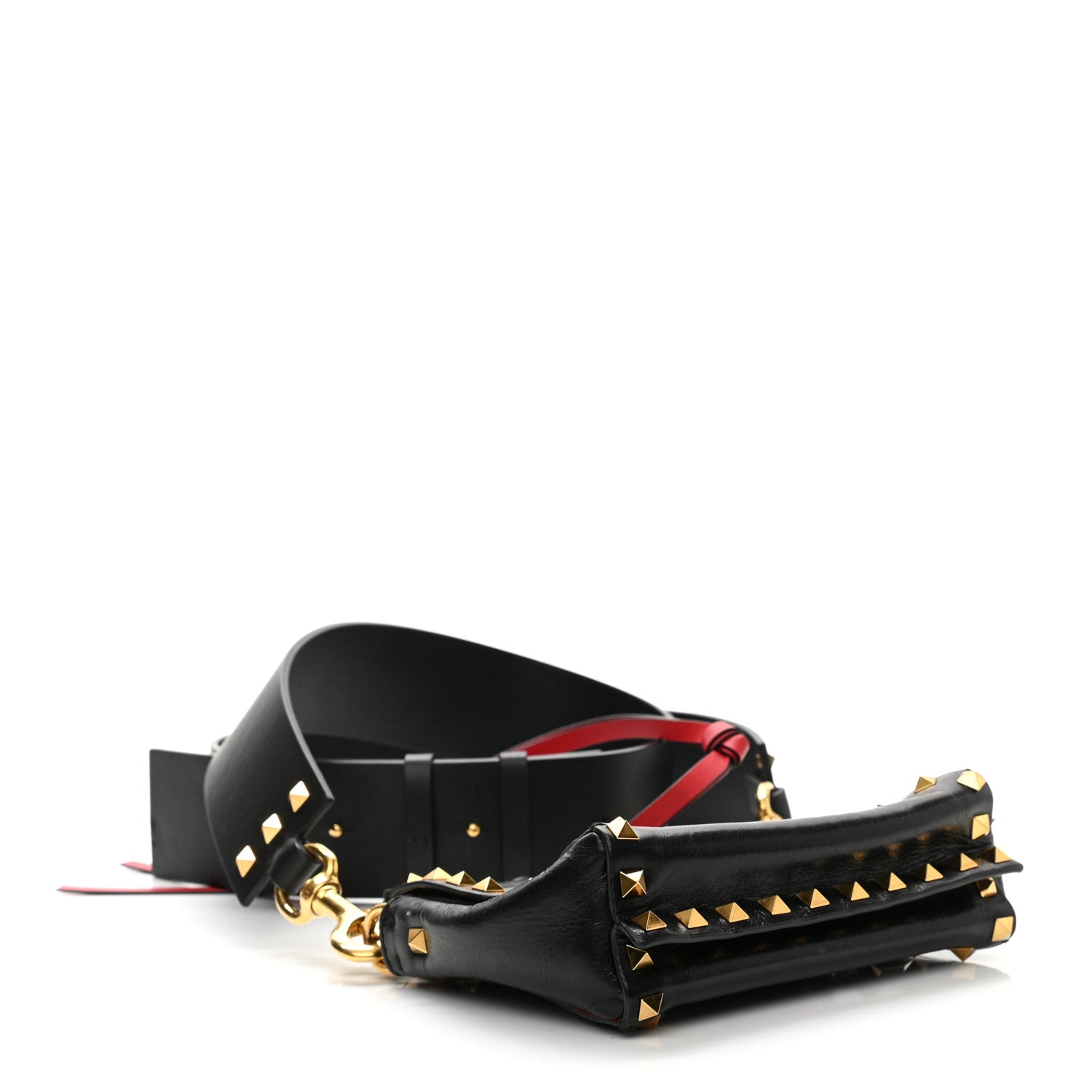 Valentino Garavani Grainy Calfskin Small Rockstud Hype Shoulder Bag Black 4 of 10