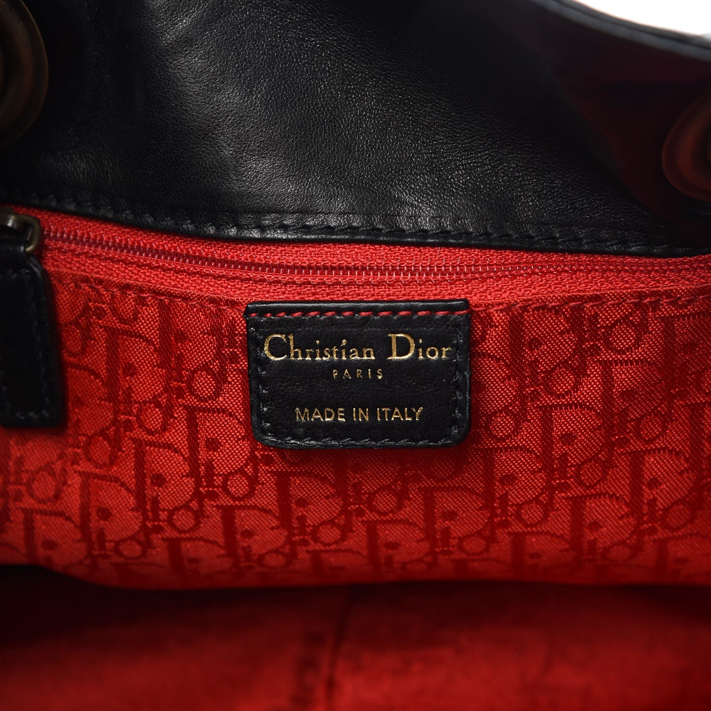 Lambskin Cannage Flap Shoulder Bag Black