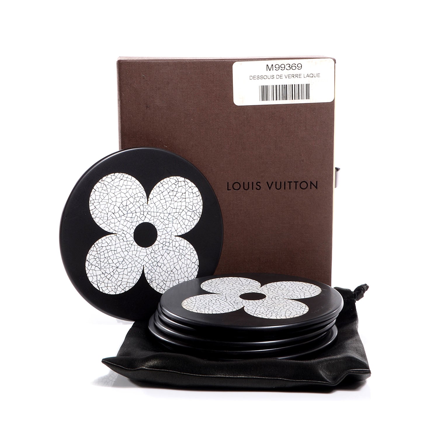 Louis Vuitton Eggshell Lacquer Coasters Set of 6 7 of 12