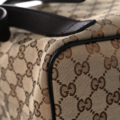 Gucci Monogram Dollar Calfskin O Drawstring Backpack Beige Ebony Testa di Moro Dark Chocolate 12 of 17