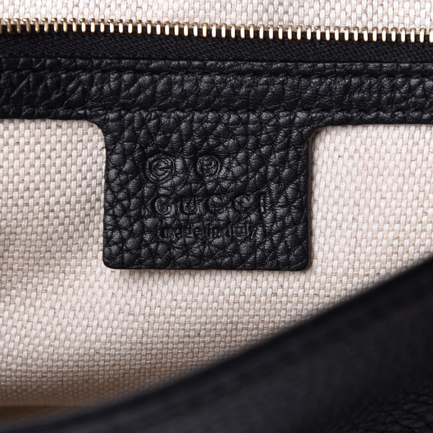 Gucci Pebbled Calfskin Medium Soho Flap Crossbody Black 6 of 9