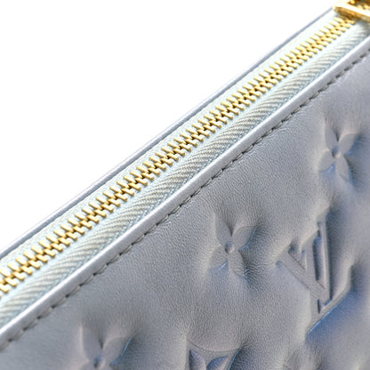 Louis Vuitton Metallic Lambskin Embossed Monogram Coussin BB Blue 13 of 15