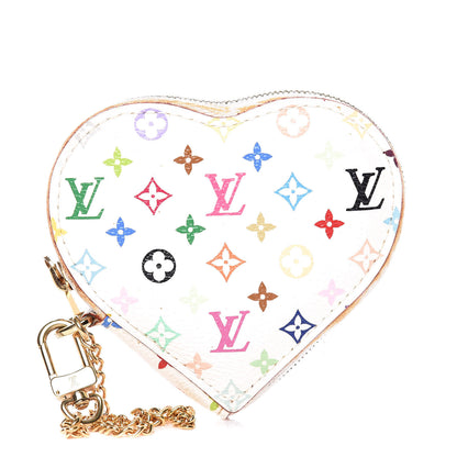Louis Vuitton Monogram Multicolor Coeur Heart Coin Purse White 1 of 10
