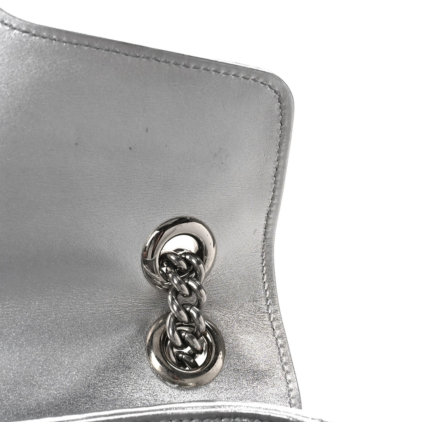 Sequin Matelasse Small GG Marmont Shoulder Bag Silver