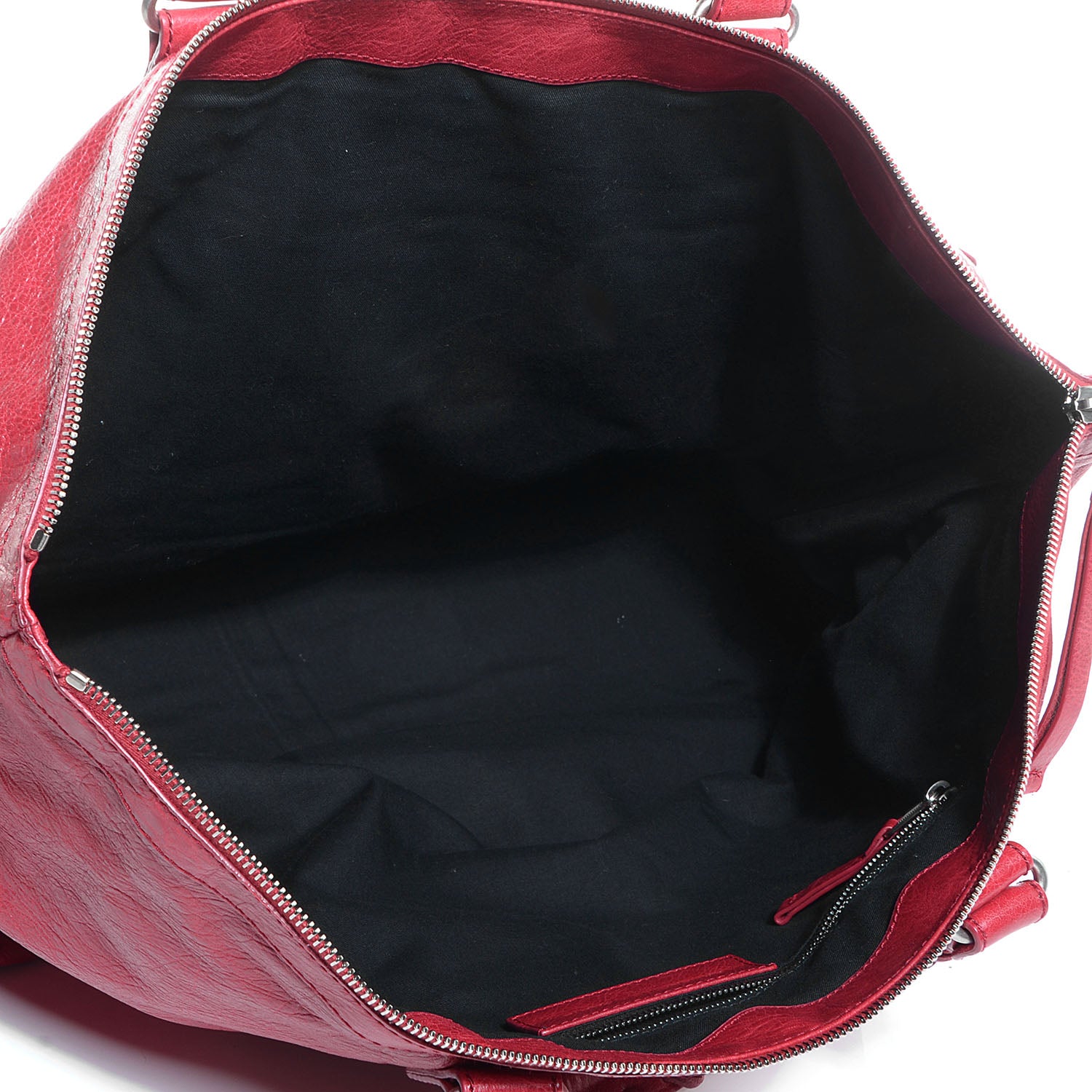 Balenciaga Agneau Classic Hardware Oversize Top Handle Bag Groseille 5 of 10