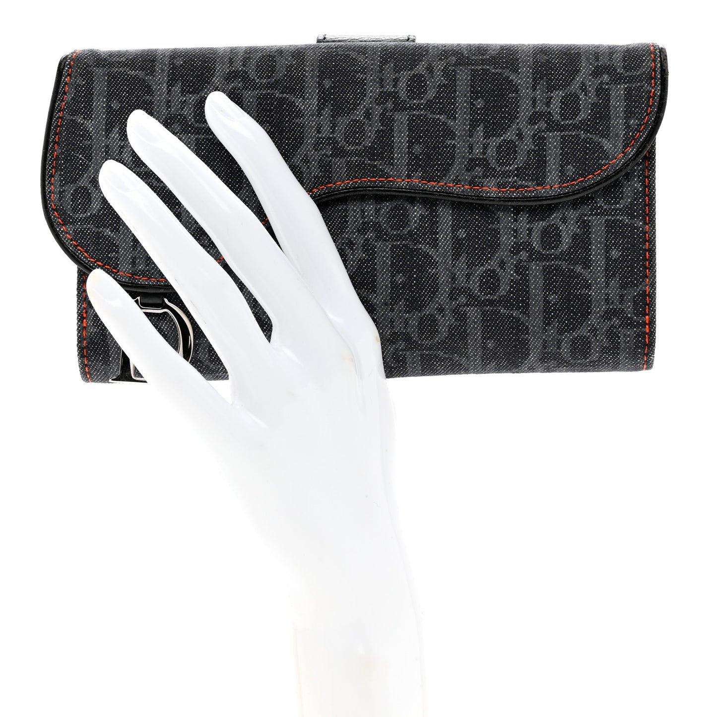 Denim Monogram Saddle Wallet Blue