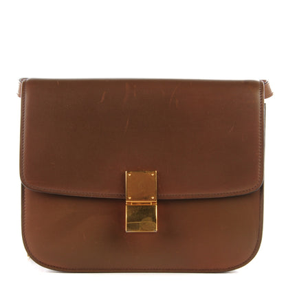 Celine Smooth Calfskin Medium Classic Box Flap Bag Camel 1 of 8
