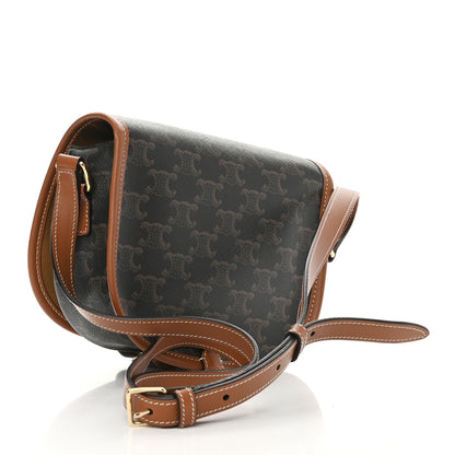 Celine Triomphe Canvas Medium Folco Bag Tan 3 of 12