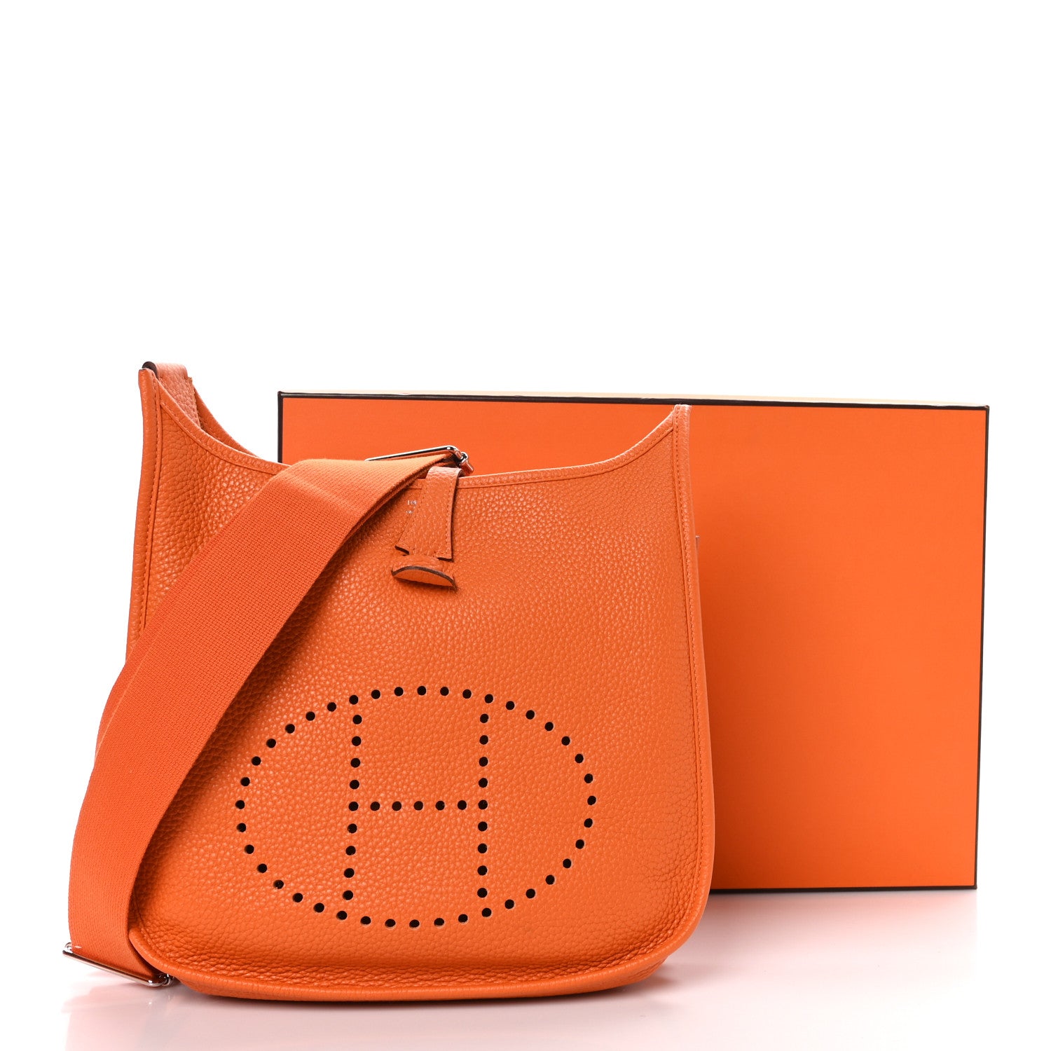 Hermes Taurillon Clemence Evelyne III PM Orange 10 of 10
