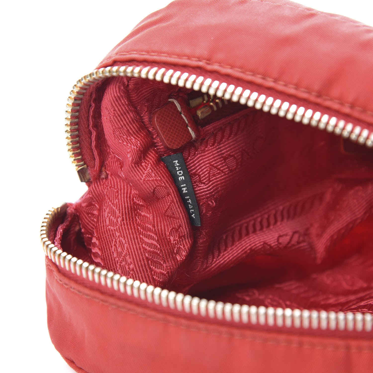 Prada Nylon Vela Cosmetic Pouch Red 7 of 13