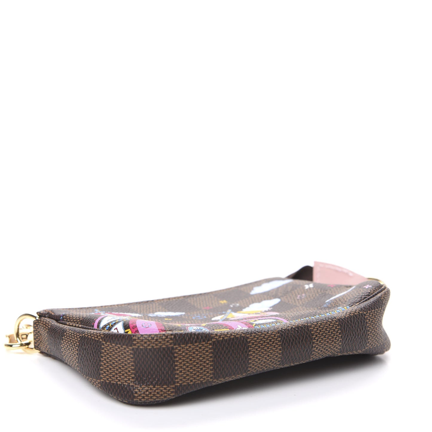Damier Ebene 2020 Christmas Animation Big Wheel Mini Pochette Accessories Rose Ballerine
