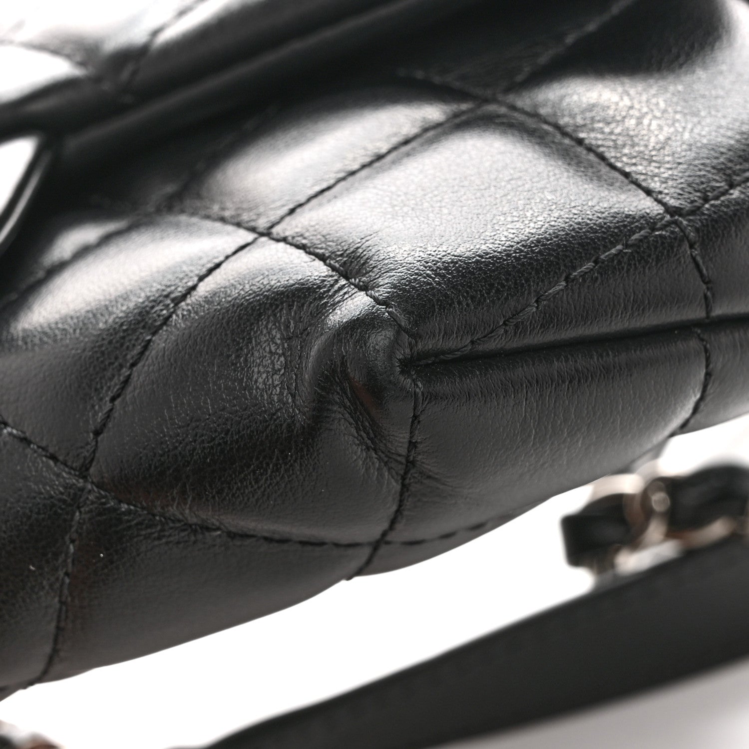Chanel Calfskin Quilted CC Uniform Flap Belt Bag Black 13 of 15
