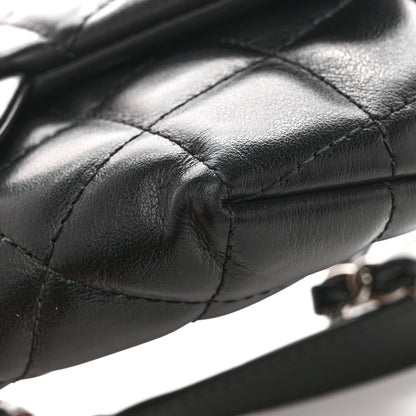 Chanel Calfskin Quilted CC Uniform Flap Belt Bag Black 13 of 15