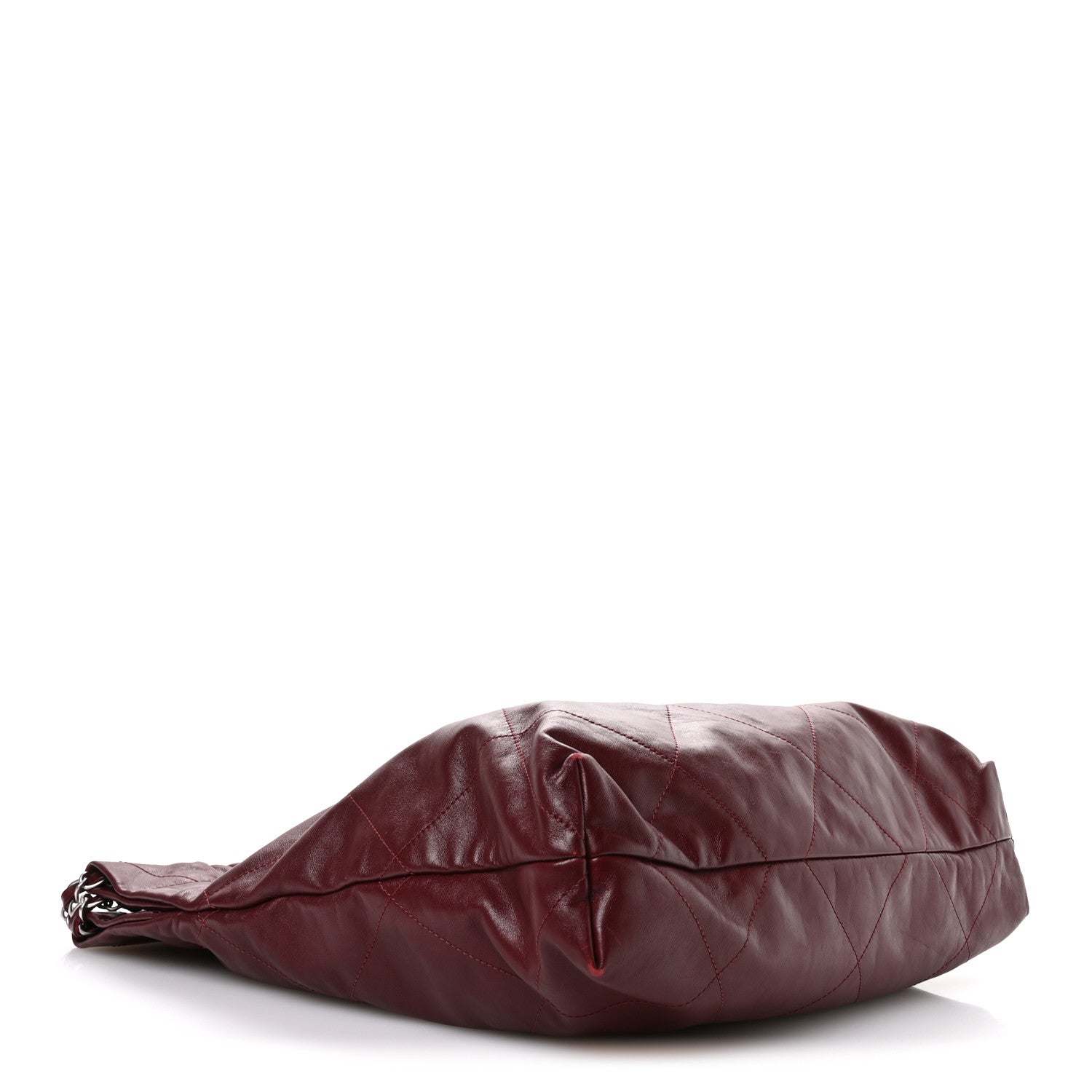 Chanel Shiny Calfskin Quilted Chanel 22 Burgundy 5 of 12