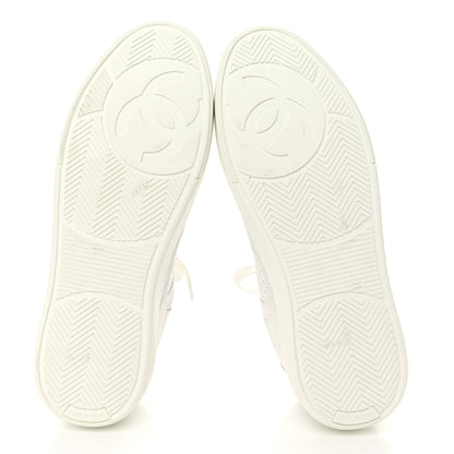 Chanel Calfskin CC Womens Sneakers 38 White 5 of 11