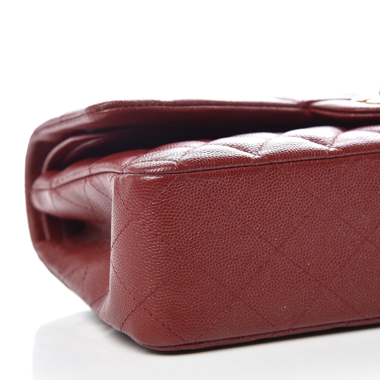 Chanel Iridescent Caviar Quilted Medium Double Flap Burgundy 6 of 10