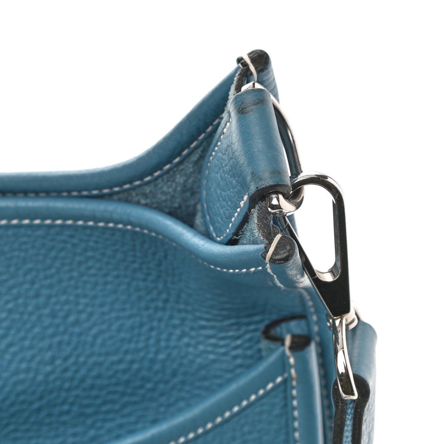 Hermes Taurillon Clemence Evelyne III GM Blue Jean 10 of 10