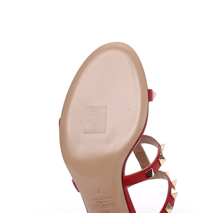 Valentino Garavani Calfskin Rockstud 60mm Caged Slide Sandals 37 Rosso Valentino 13 of 14