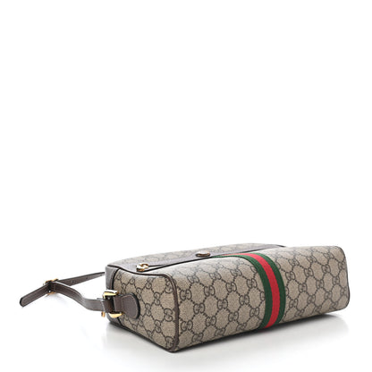 Gucci GG Supreme Monogram Web Small Ophidia Shoulder Bag Brown 4 of 9