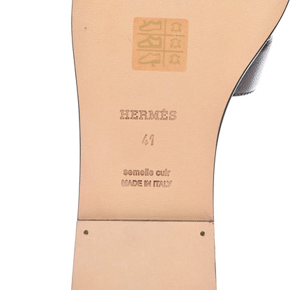 Hermes Goatskin Oran Sandals 41 Gris Galet 8 of 10