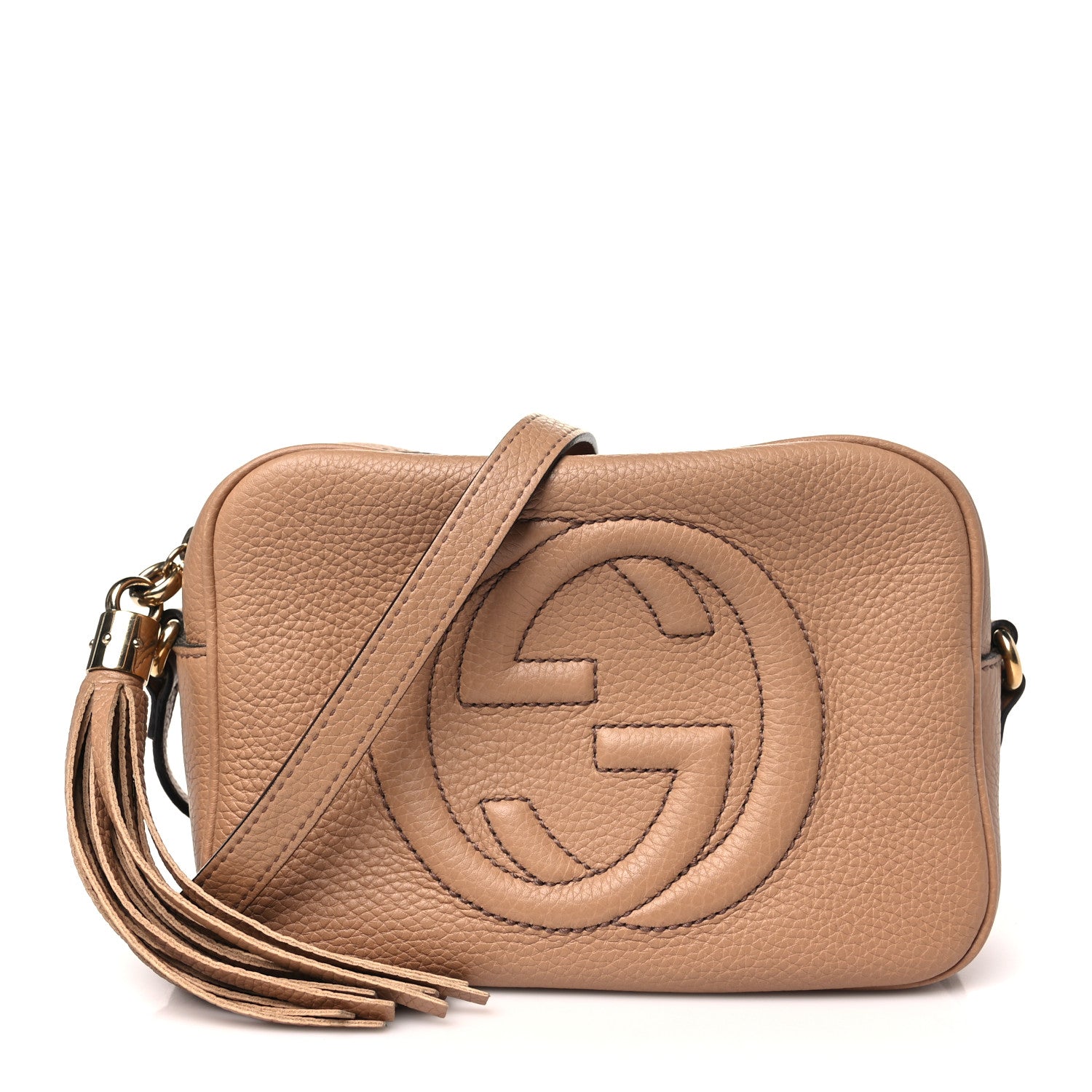 Gucci Pebbled Calfskin Small Soho Disco Bag Camelia 1 of 10