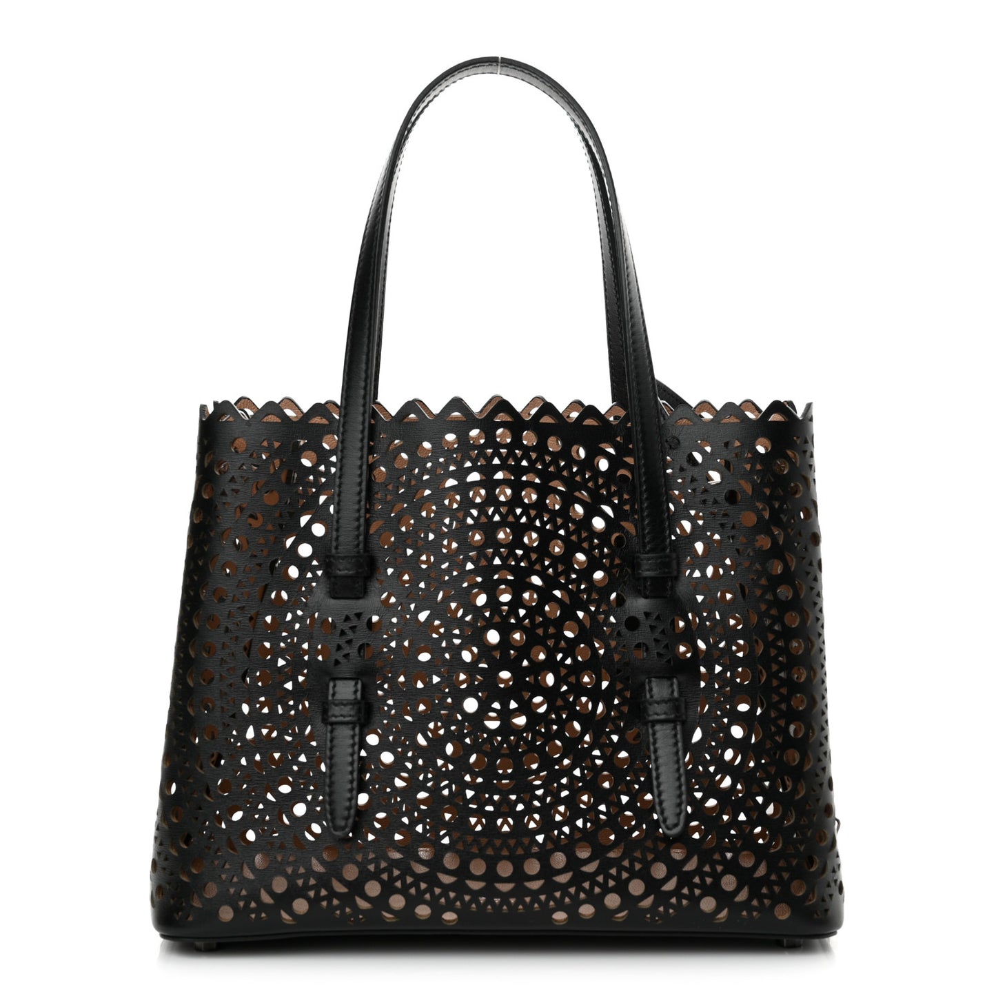 Lux Calfskin Vienne Mina 25 Bag Black