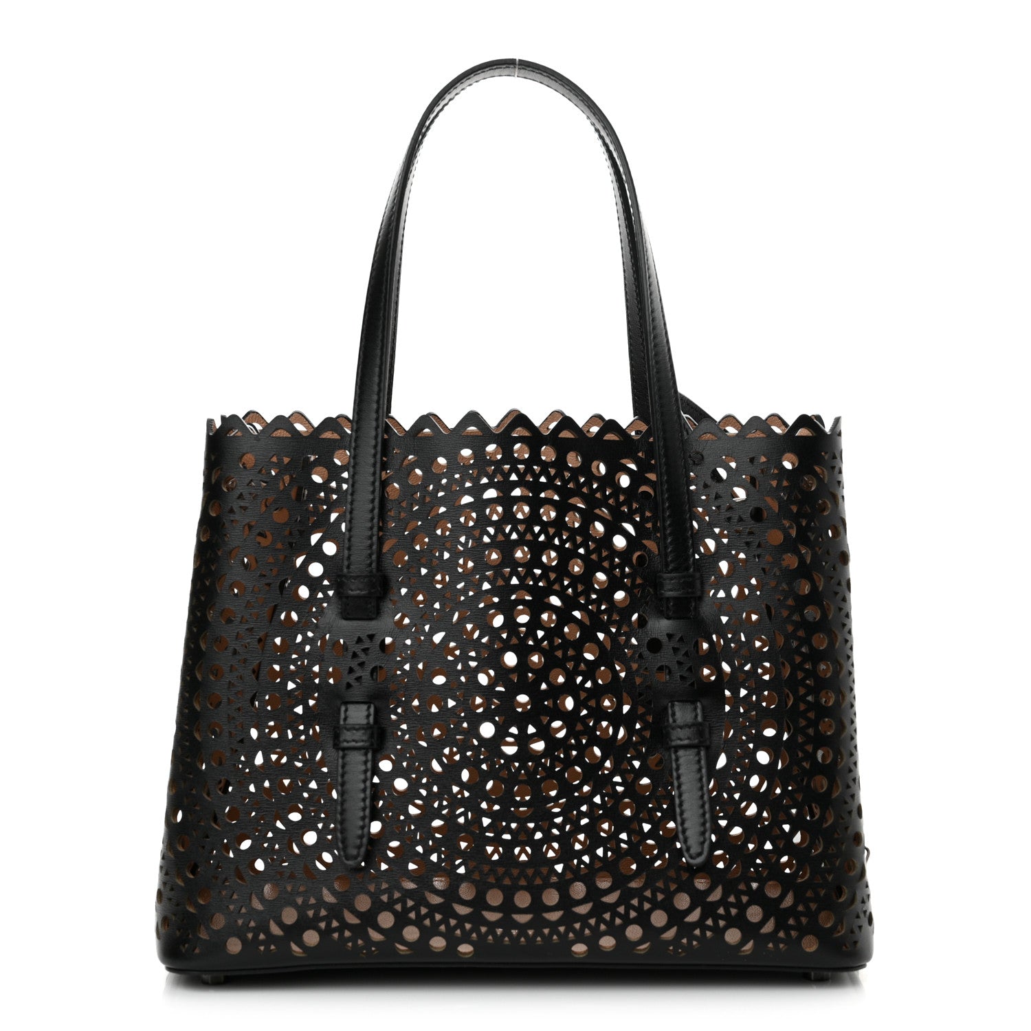 Alaia Lux Calfskin Vienne Mina 25 Bag Black 1 of 10