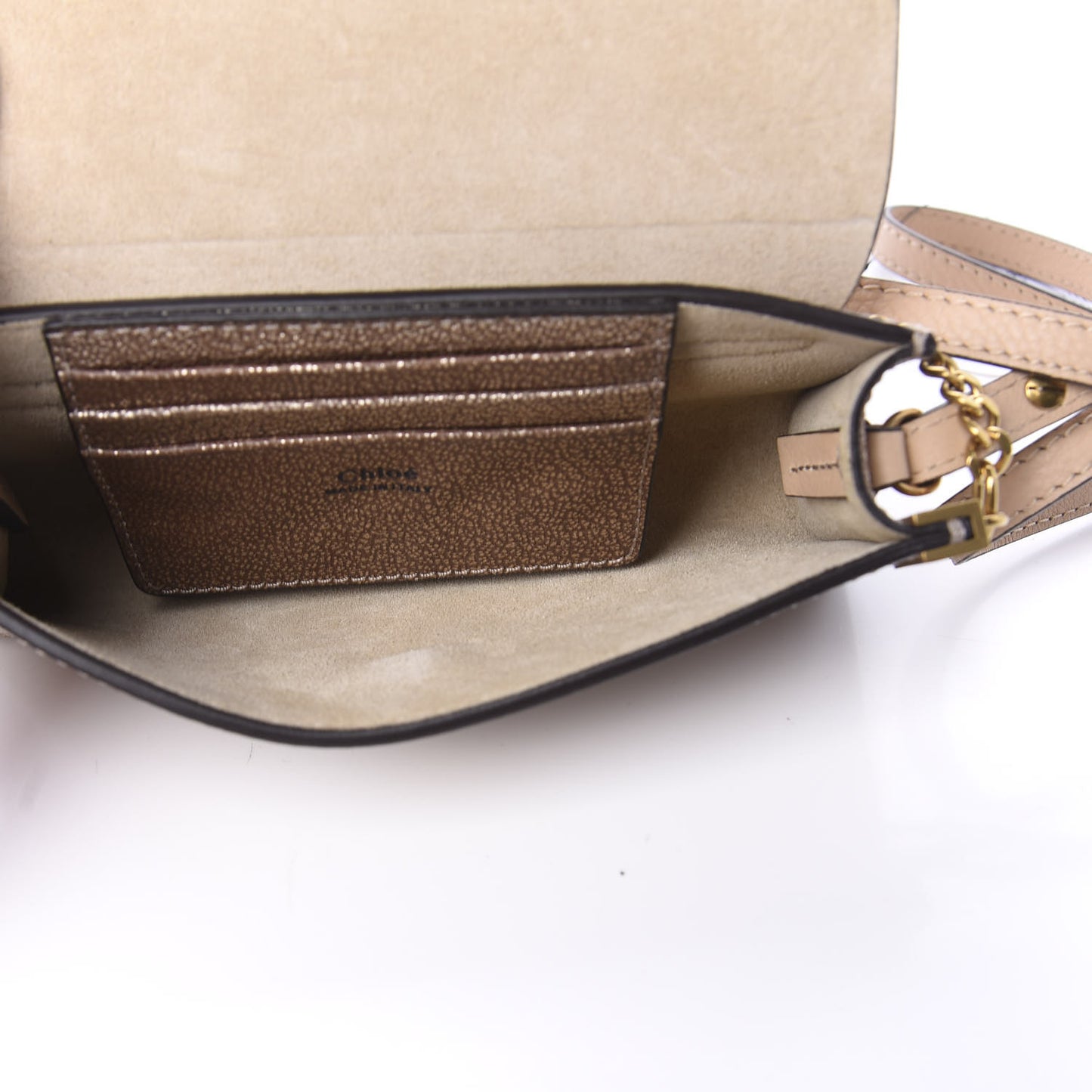 Metallic Goatskin Mini Faye Shoulder Bag Abstract Gold