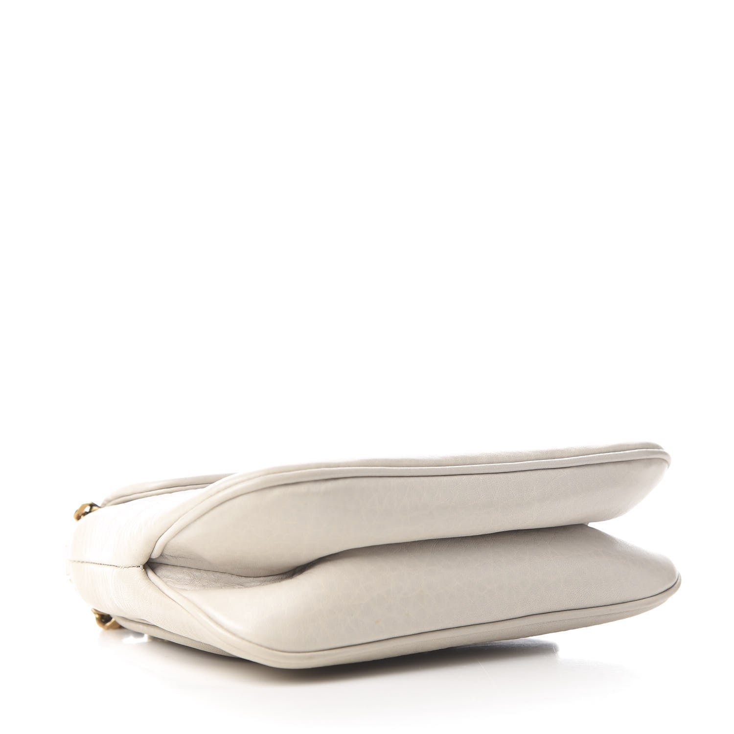 Gucci Pebbled Calfskin Small 1973 Chain Shoulder Bag Off White 3 of 10