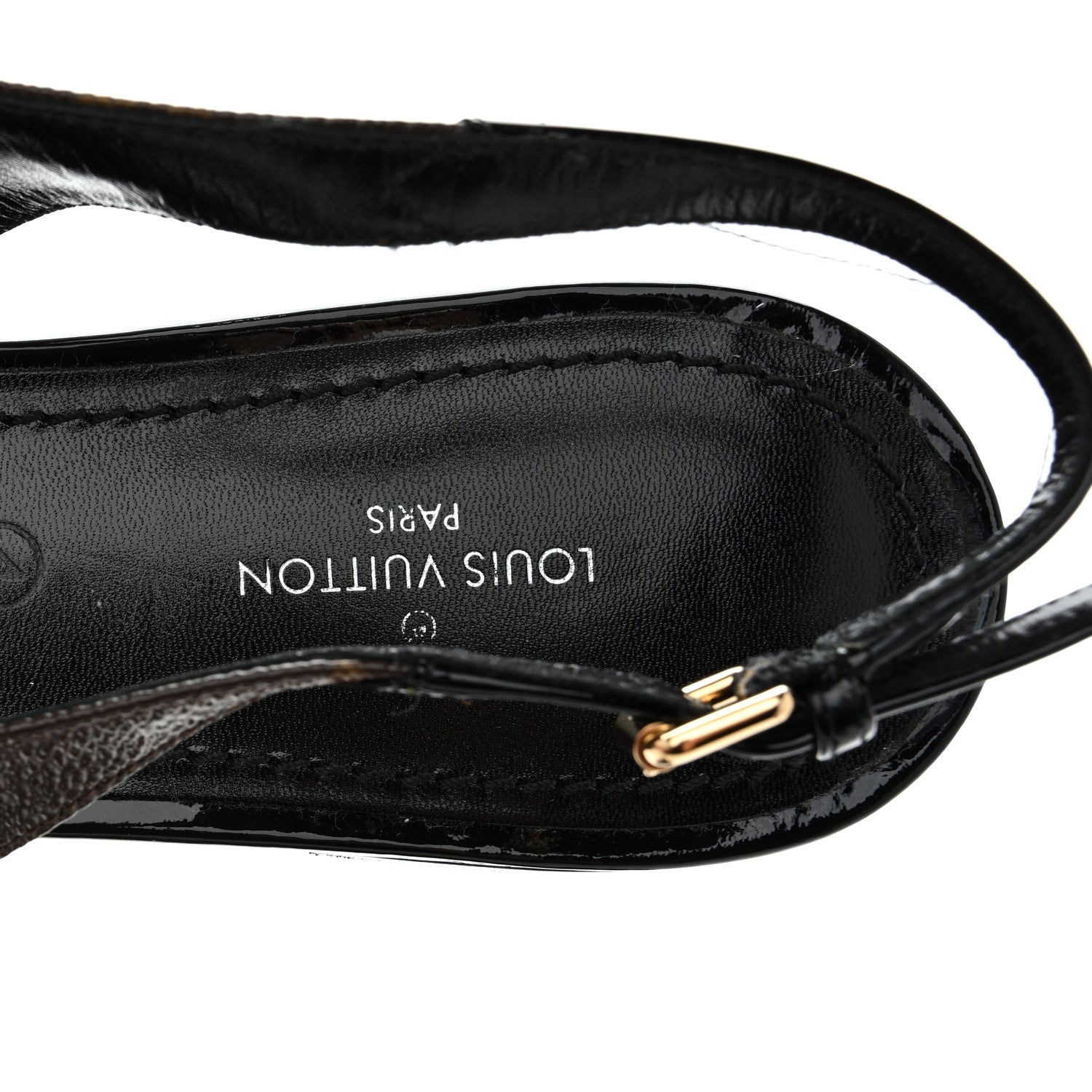 Louis Vuitton Patent Monogram Cherie Slingback Ballerina Flats 37 10 of 12